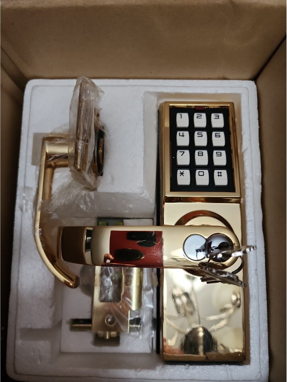 Vintage Dak  Digiper  Electronic Digital Door Lock Set Brass Taiwan